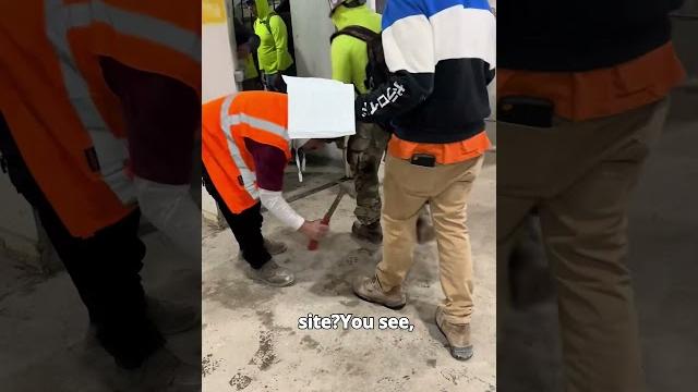 Hammer test on safety boots Hammer test on safety boots