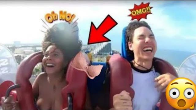 Girls passing out #7 funny slingshot ride Girls passing out #7 funny slingshot ride