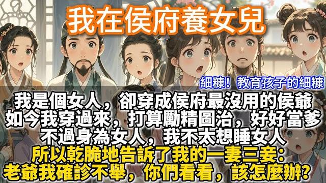 (重制版)完結溫馨文:我在侯府養女兒。我是個女人,卻穿成侯府最沒用的侯爺。如今我穿過來,打算勵精圖治,好好當爹。不過身為女人,我不太想睡女人。所以乾脆地告訴我的一妻三妾:老爺我確診不舉,你們看該怎麼辦 (重制版)完結溫馨文:我在侯府養女兒。我是個女人,卻穿成侯府最沒用的侯爺。如今我穿過來,打算勵精圖治,好好當爹。不過身為女人,我不太想睡女人。所以乾脆地告訴我的一妻三妾:老爺我確診不舉,你們看該怎麼辦