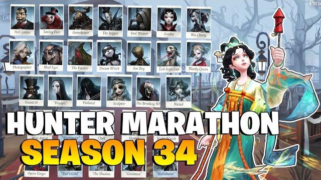 Hunter marathon season 34 identity v Hunter marathon season 34 identity v