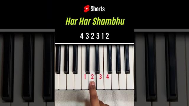 Har har shambhu shiva mahadeva | easy piano tutorial with notes Har har shambhu shiva mahadeva | easy piano tutorial with notes