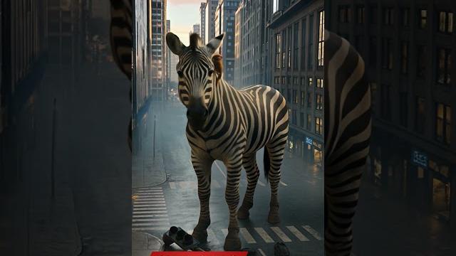 Giant zebra spotted in tokyo #aishorts #apocalypse #cinematicshorts #interestingfacts #animals Giant zebra spotted in tokyo #aishorts #apocalypse #cinematicshorts #interestingfacts #animals