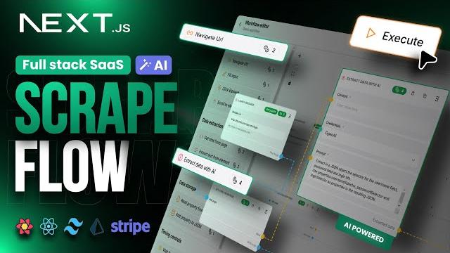 Full stack saas scrapeflow: nextjs course with react, typescript , react-flow, prisma, reactquery Full stack saas scrapeflow: nextjs course with react, typescript , react-flow, prisma, reactquery