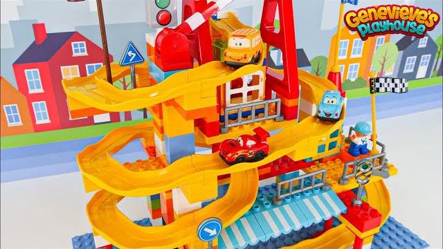 Best toy learning video for kids building block lego car track! Best toy learning video for kids building block lego car track!