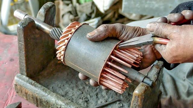 Rewinding technique of truck starter motor armature Rewinding technique of truck starter motor armature