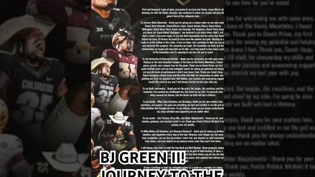 Bj green ii! journey to the draft! Bj green ii! journey to the draft!