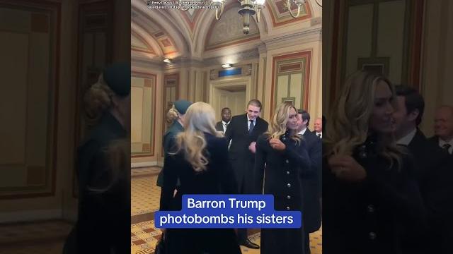 Barron trump photobombs his sisters Barron trump photobombs his sisters