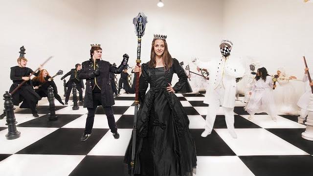 Human chess in real life Human chess in real life