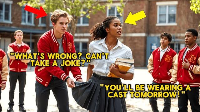 Bullies threaten new black girl, unaware she’s the granddaughter of a legendary karate black belt Bullies threaten new black girl, unaware she’s the granddaughter of a legendary karate black belt