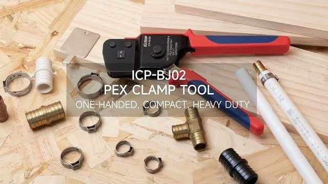 Icrimp icp-bj02 pex clamp cinch tool for pinching 3/8-in, 1/2-in, 3/4-in, 1-in pex clamp rings Icrimp icp-bj02 pex clamp cinch tool for pinching 3/8-in, 1/2-in, 3/4-in, 1-in pex clamp rings