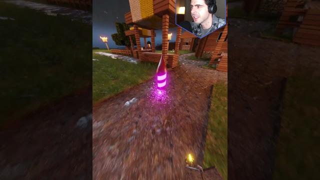 Ender firework in realistic minecraft rtx #minecraft Ender firework in realistic minecraft rtx #minecraft