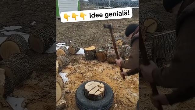Idee genială! #cauciuc #lemne #viral #creativ #romania #topor #spart #pneu #goviral #genial #geniu Idee genială! #cauciuc #lemne #viral #creativ #romania #topor #spart #pneu #goviral #genial #geniu
