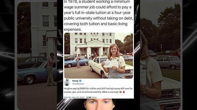 In 1978, a student working a minimum wage summer job could afford to pay a year's full in-state In 1978, a student working a minimum wage summer job could afford to pay a year's full in-state