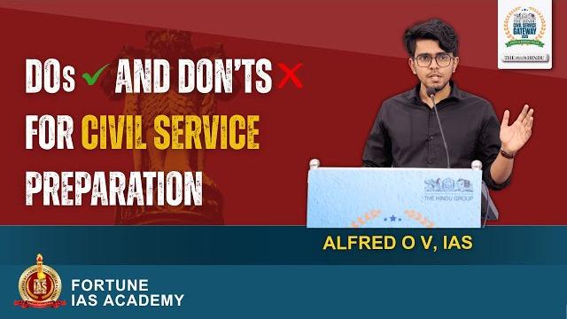 Alfred o v, ias | mistakes to avoid & habits to build | fortune ias-the hindu civil service gateway Alfred o v, ias | mistakes to avoid & habits to build | fortune ias-the hindu civil service gateway