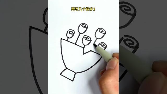三八女神节快到了,学会画一束鲜花送给你心中的女神吧#简笔画 #画画 #少儿美术 三八女神节快到了,学会画一束鲜花送给你心中的女神吧#简笔画 #画画 #少儿美术