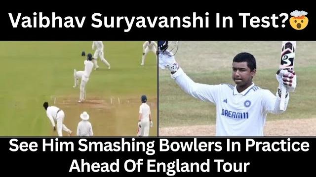 Vaibhav suryavanshi 190 runs test batting practice before u19 england tour | india vs england Vaibhav suryavanshi 190 runs test batting practice before u19 england tour | india vs england