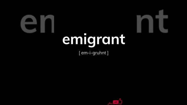 How to pronounce emigrant #shorts How to pronounce emigrant #shorts