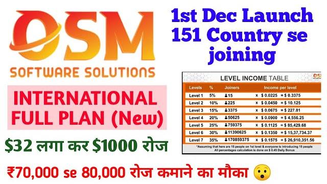Osm software solutions international full plan || osmose international full plan in hindi || #tla Osm software solutions international full plan || osmose international full plan in hindi || #tla