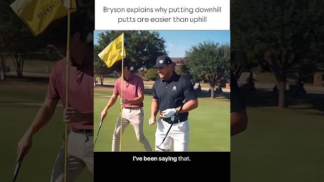 Why putting downhill is easier than uphill#brysondechambeau #goodgood #golf #putting #pgatour Why putting downhill is easier than uphill#brysondechambeau #goodgood #golf #putting #pgatour