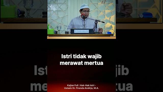 Istri tidak wajib merawat mertua Istri tidak wajib merawat mertua