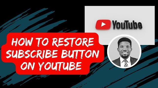 Youtube subscribe button missing Youtube subscribe button missing