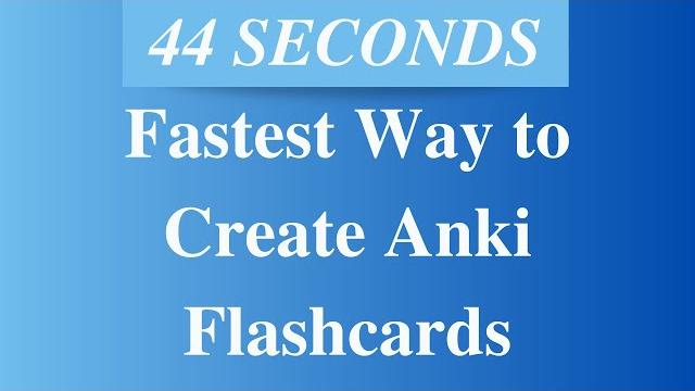 The fastest way to create anki flashcards The fastest way to create anki flashcards