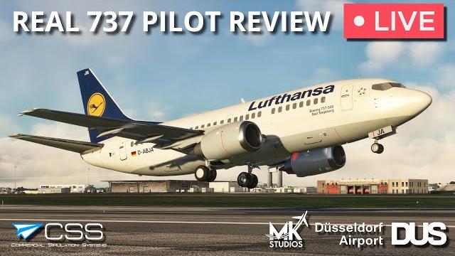 Real 737 captain live | first look at the css 737 classic | flying into mk studios düsseldorf Real 737 captain live | first look at the css 737 classic | flying into mk studios düsseldorf