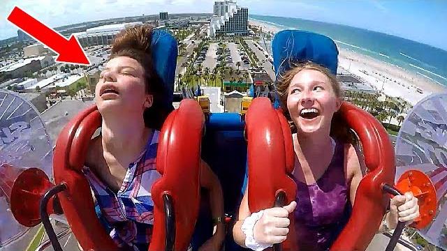 Girls passing out #3 | funny slingshot ride compilation Girls passing out #3 | funny slingshot ride compilation