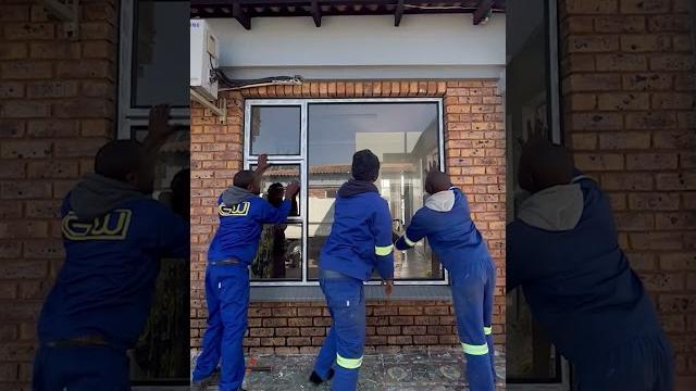 Steel windows to aluminium conversion. Steel windows to aluminium conversion.