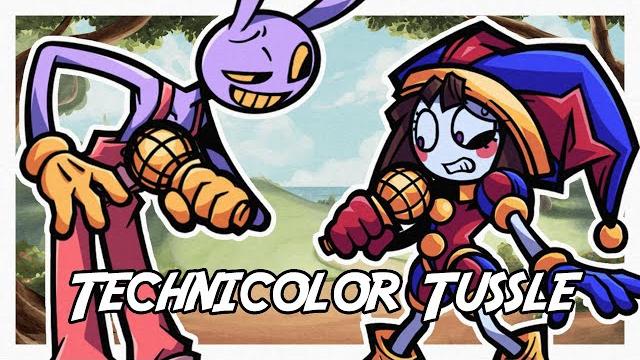 Fnf technicolor tussle but it's jax vs pomni Fnf technicolor tussle but it's jax vs pomni