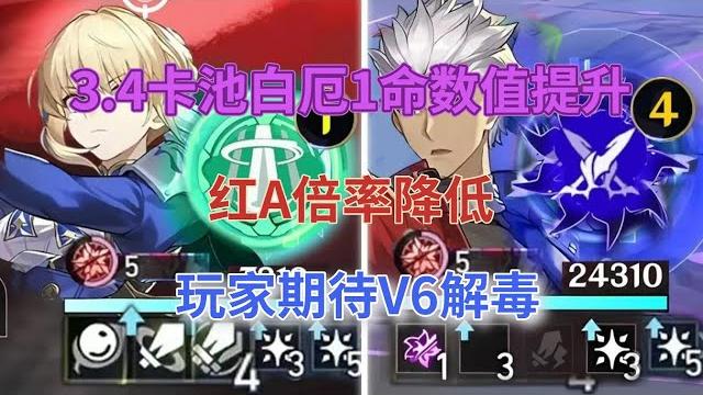 崩坏星穹铁道:3.4卡池新改动,白厄1命数值提升,特效再升级!红a倍率降低,玩家期待v6解毒! 崩坏星穹铁道:3.4卡池新改动,白厄1命数值提升,特效再升级!红a倍率降低,玩家期待v6解毒!