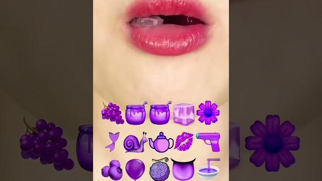 Asmr purple emoji food 보라색 이모지 먹방 (sped up) #shorts #short #eatingasmr #food #mukbang #lukedidthat Asmr purple emoji food 보라색 이모지 먹방 (sped up) #shorts #short #eatingasmr #food #mukbang #lukedidthat