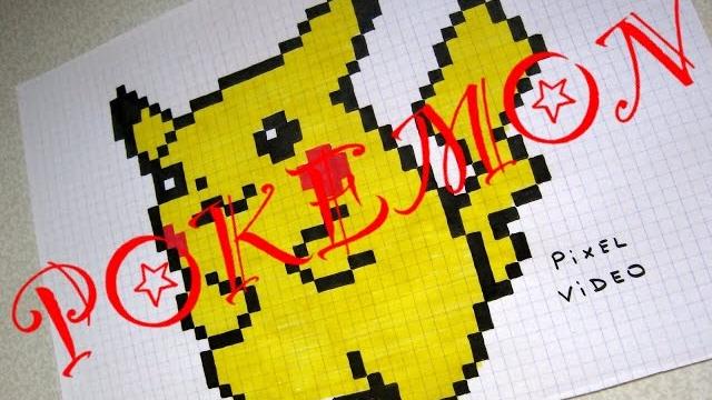 Рисунки по клеточкам #пикачу детектив #pixelvideo Рисунки по клеточкам #пикачу детектив #pixelvideo