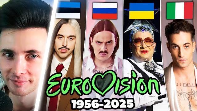 Хесус смотрит: топ 100 песен евровидения по просмотрам 1956-2025 | все страны и выступления Хесус смотрит: топ 100 песен евровидения по просмотрам 1956-2025 | все страны и выступления