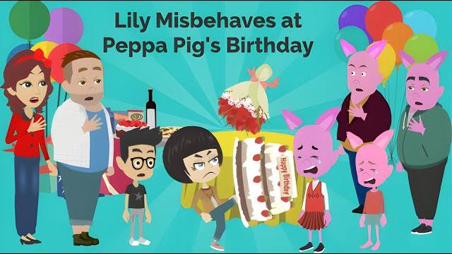 Lily misbehaves at peppa pig's birthday party Lily misbehaves at peppa pig's birthday party