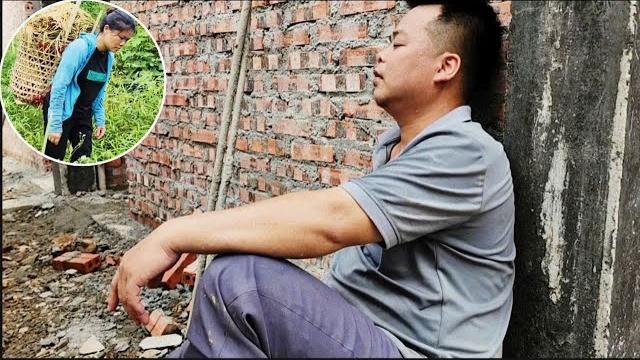 Husband exhausted at construction site due to heat Husband exhausted at construction site due to heat