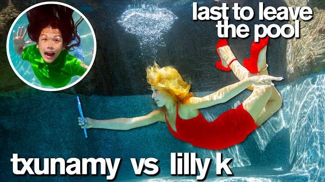 24 hour last to leave pool challenge ft/ lilly k vs txunamy 24 hour last to leave pool challenge ft/ lilly k vs txunamy