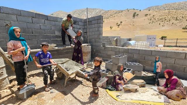 A delightful day with an nomadic family: building a home and baking bread in nomadic style": A delightful day with an nomadic family: building a home and baking bread in nomadic style":