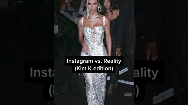 Instagram vs. reality: kim kardashian edition #shorts Instagram vs. reality: kim kardashian edition #shorts