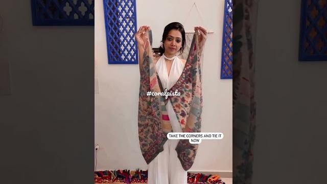 #coralpista shawl to cardigan how to convert a basic shawl to cardigan fashion hack lifestyle silk #coralpista shawl to cardigan how to convert a basic shawl to cardigan fashion hack lifestyle silk