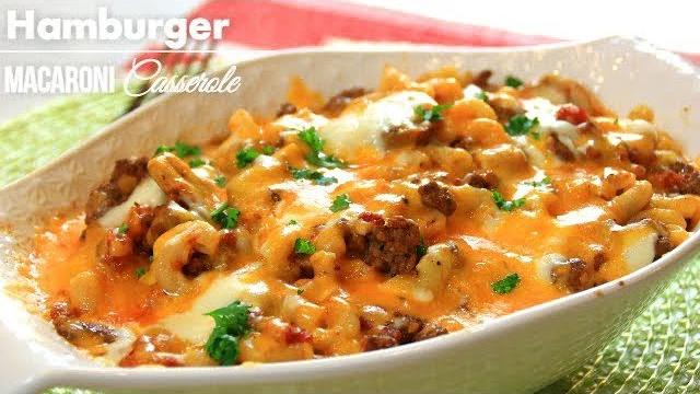Cheesy macaroni hamburger casserole Cheesy macaroni hamburger casserole