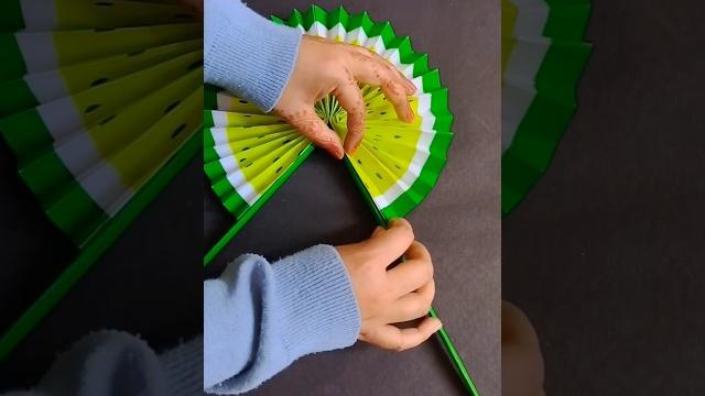Diy paper fan #youtubeshorts #diy #craft Diy paper fan #youtubeshorts #diy #craft