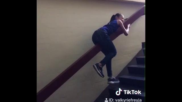Funny stairs slide fail Funny stairs slide fail