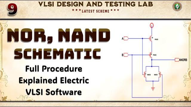 9 execution of cmos nor, nand gates schematic explained in electric vlsi software 6th sem vlsi lab 9 execution of cmos nor, nand gates schematic explained in electric vlsi software 6th sem vlsi lab