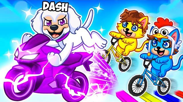 Dog speedrunner vs cat hunters in bike obby (roblox) Dog speedrunner vs cat hunters in bike obby (roblox)