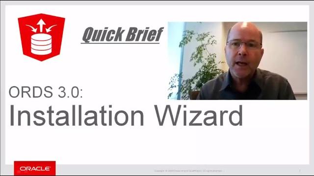 Ords 3.0 installation wizard Ords 3.0 installation wizard