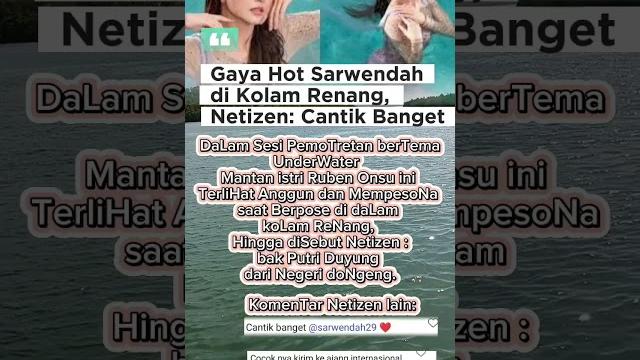 Gaya hot sarwendah di kolam renang Gaya hot sarwendah di kolam renang