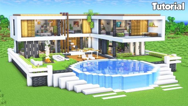 Minecraft: how to build a modern house tutorial (easy to follow) #61 - interior in description! Minecraft: how to build a modern house tutorial (easy to follow) #61 - interior in description!