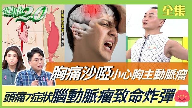 腦動脈瘤 是致命炸彈小心 頭痛7症狀! 胸痛 聲音沙啞 竟因胸主動脈瘤! 彈舌測心臟強弱 上天入地法氣功 護血管! 腹主動脈瘤 常覺腹脹 消化不良! 健康2.0 20221030 (完整版) 腦動脈瘤 是致命炸彈小心 頭痛7症狀! 胸痛 聲音沙啞 竟因胸主動脈瘤! 彈舌測心臟強弱 上天入地法氣功 護血管! 腹主動脈瘤 常覺腹脹 消化不良! 健康2.0 20221030 (完整版)