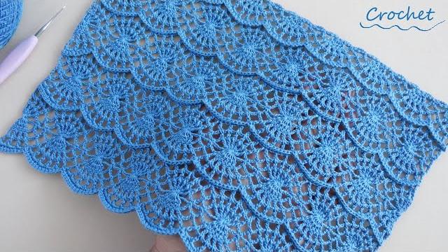 Удивительный узор крючком "волны" вязание для начинающих super easy pattern crochet for beginners Удивительный узор крючком "волны" вязание для начинающих super easy pattern crochet for beginners